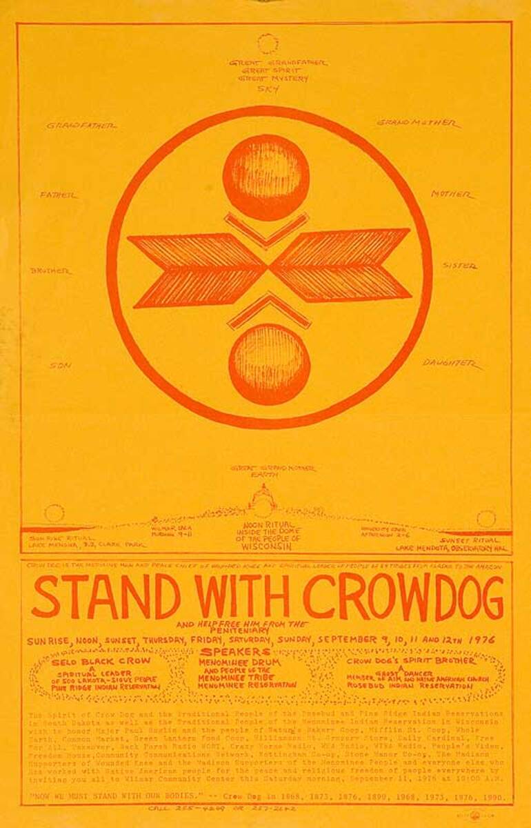 Stand With Crowdog Original American Indian Protest Poster