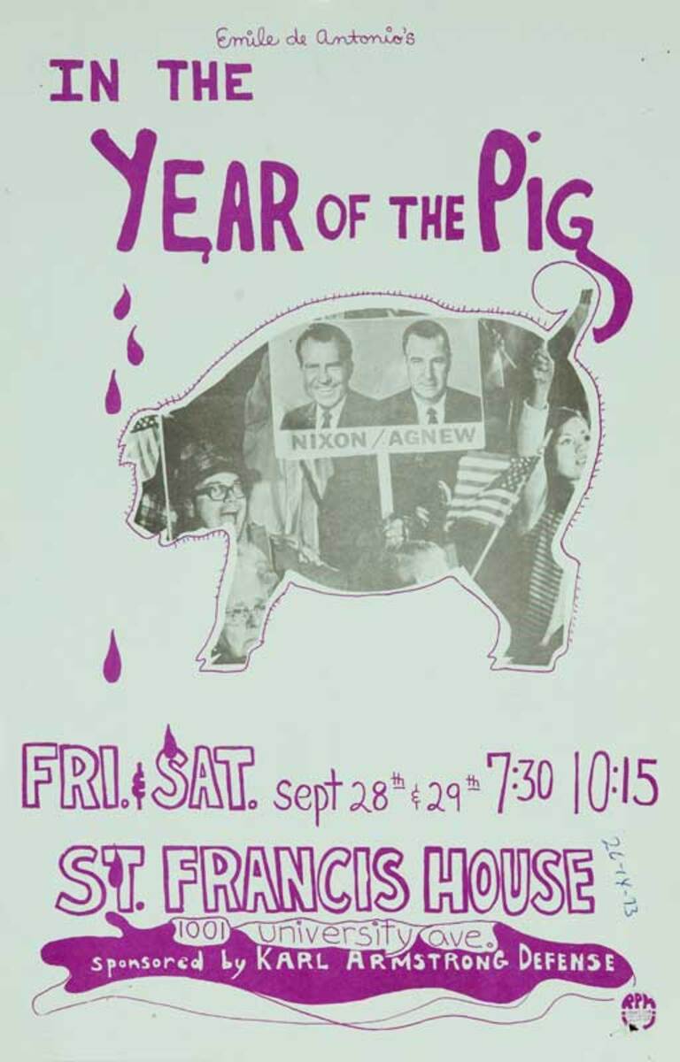 Year of the Pig Original American Protest Poster