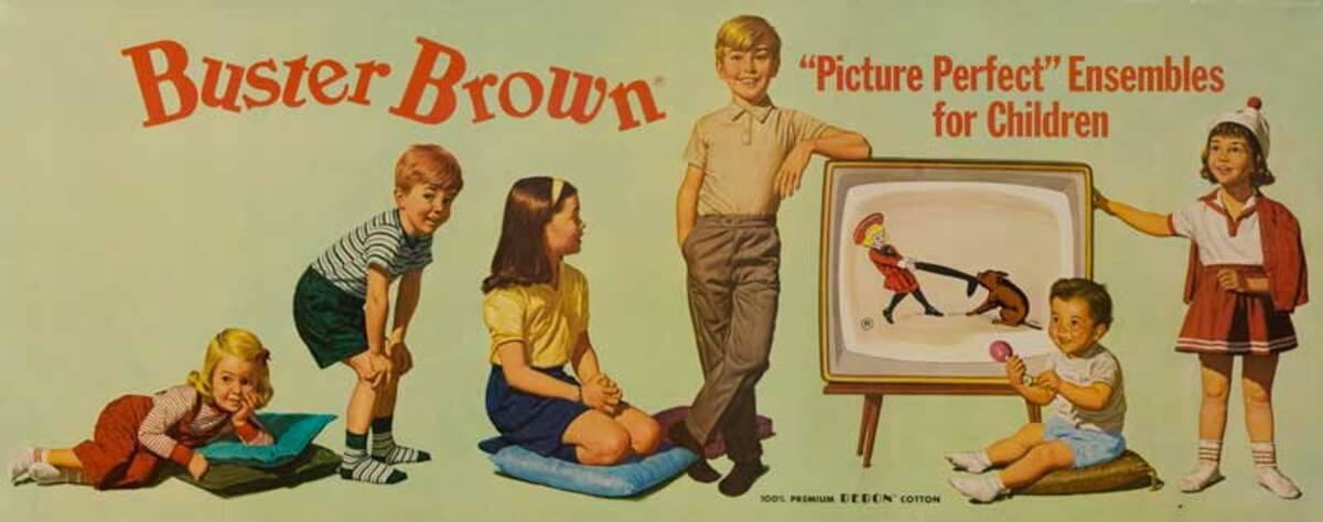 Buster Brown Original Advertising Poster Picture Perfect