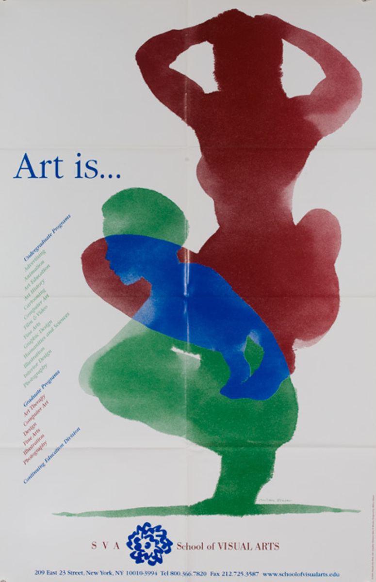 Art is... Original School of Visual Arts Poster figures SVA