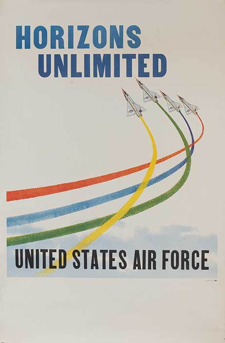 Horizons Unlimited Original Korean War Air Force Recruiting Poster