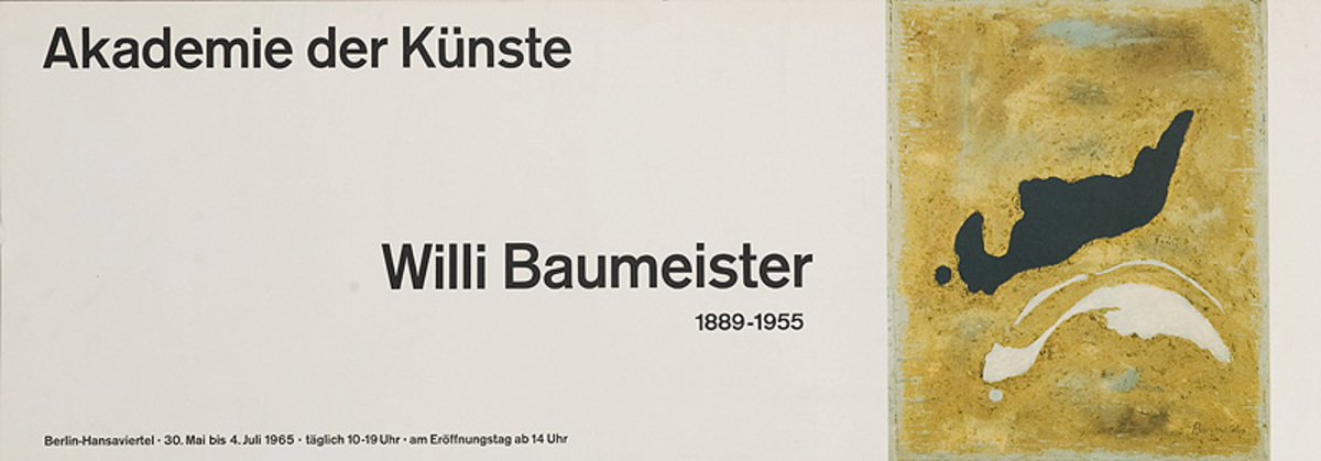 Akademie der Kunste Original German Museum Poster Willi Baumeister
