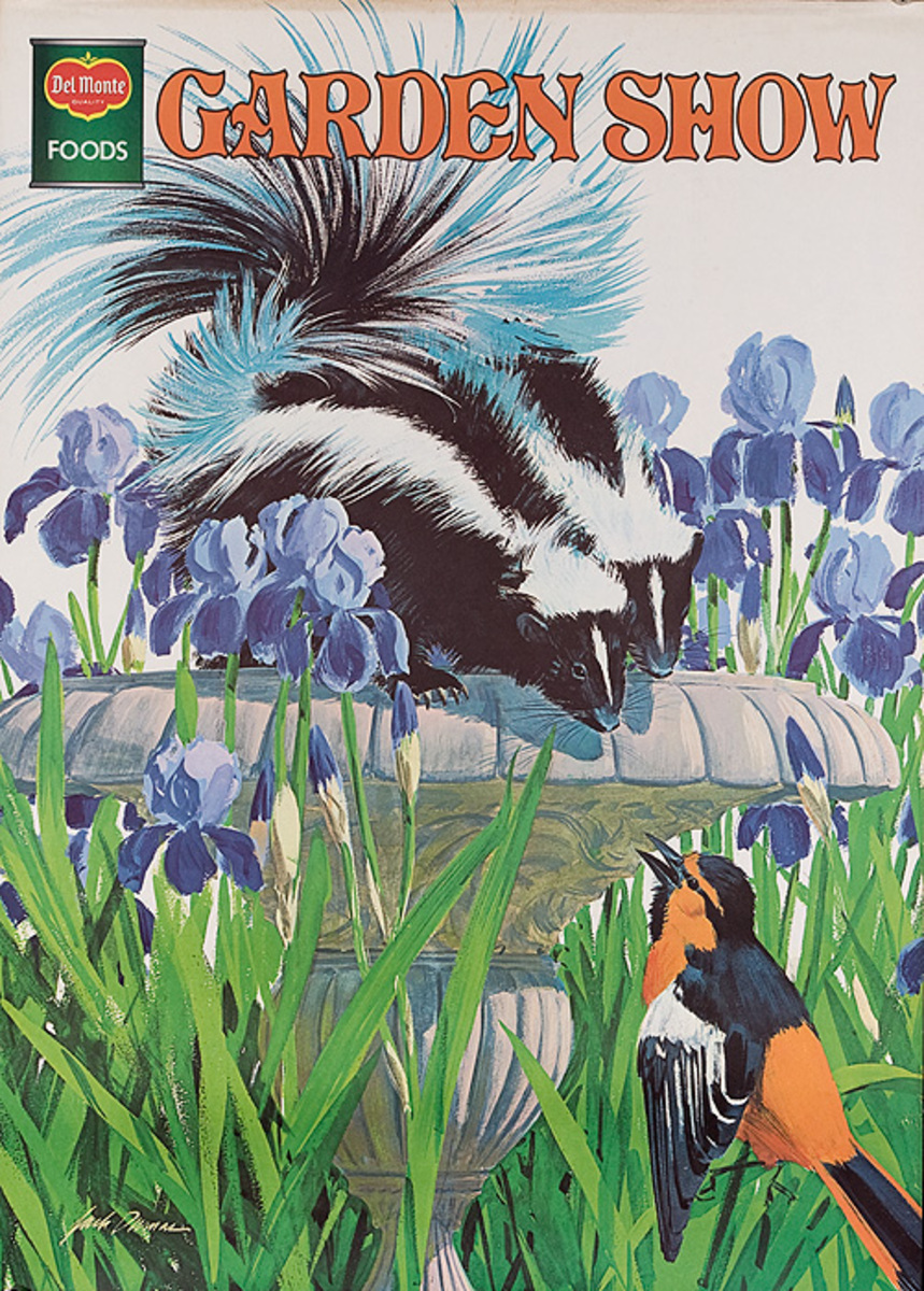Del Monte Garden Show Original American Advertising Poster Skunk