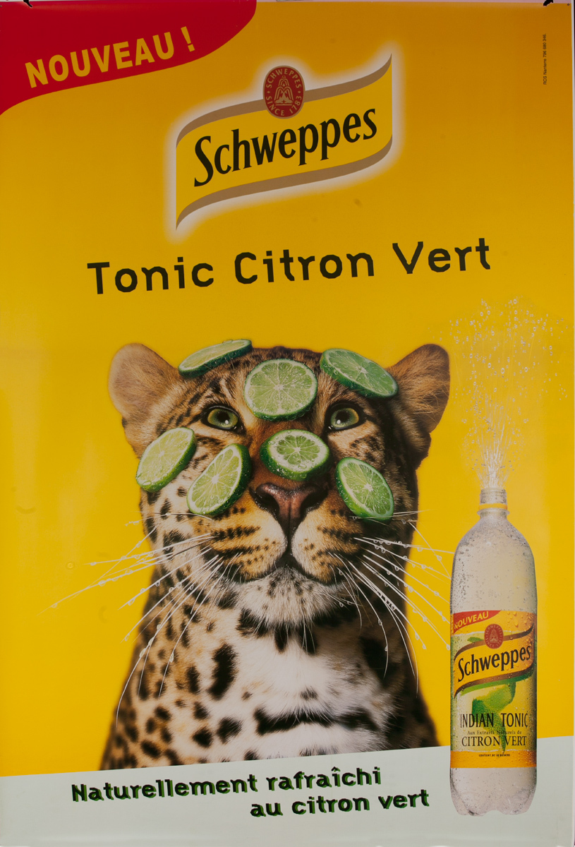 Schweppes Tonic Citron Vert, Original Vintage Advertising Poster