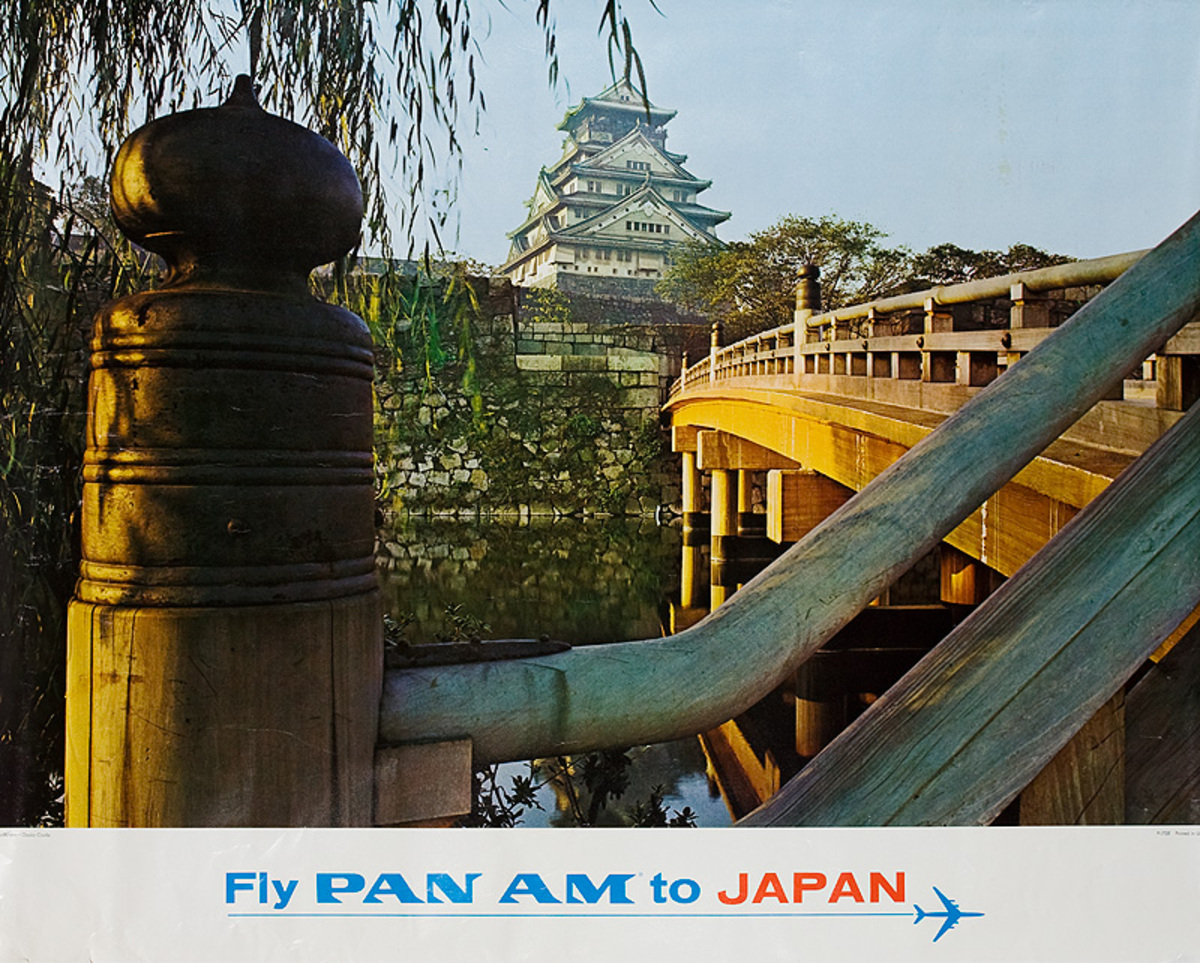 Fly Pan Am to Japan Orignal Travel Poster 