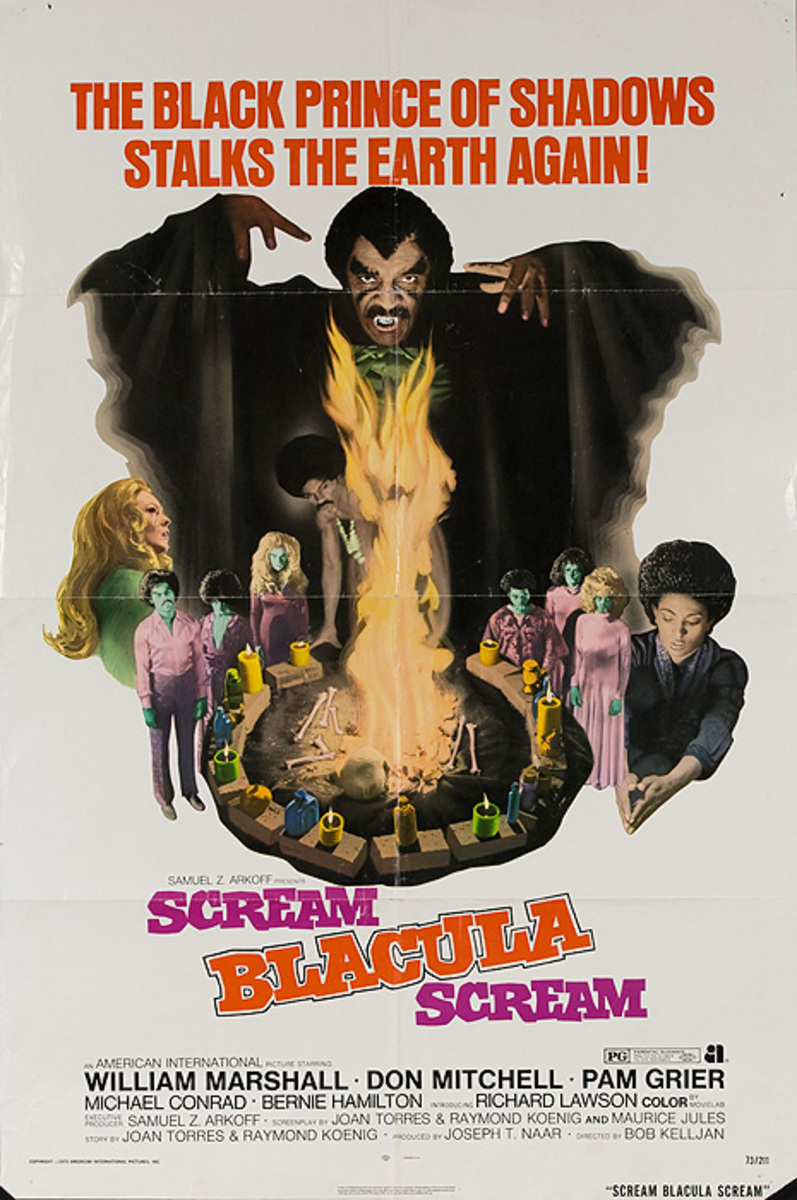 Scream Blacula Scream Original American 1 Sheet Movie Poster