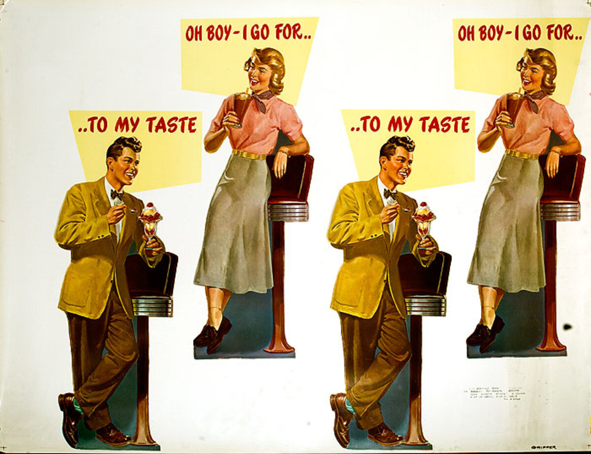 Huge Original Vintage Barstool Poster