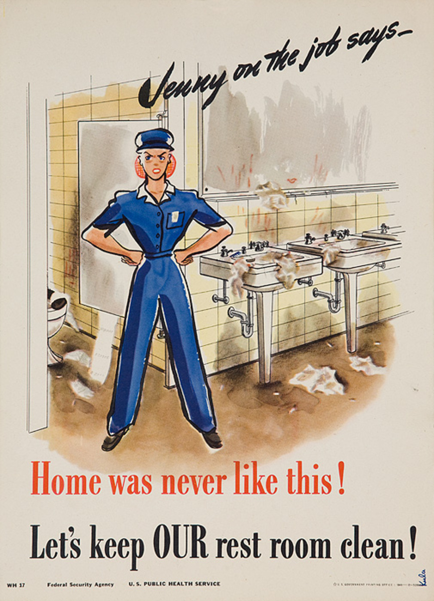 Jenny On the Job Home Was Never Like This Original American Women's Cause Homefront Poster