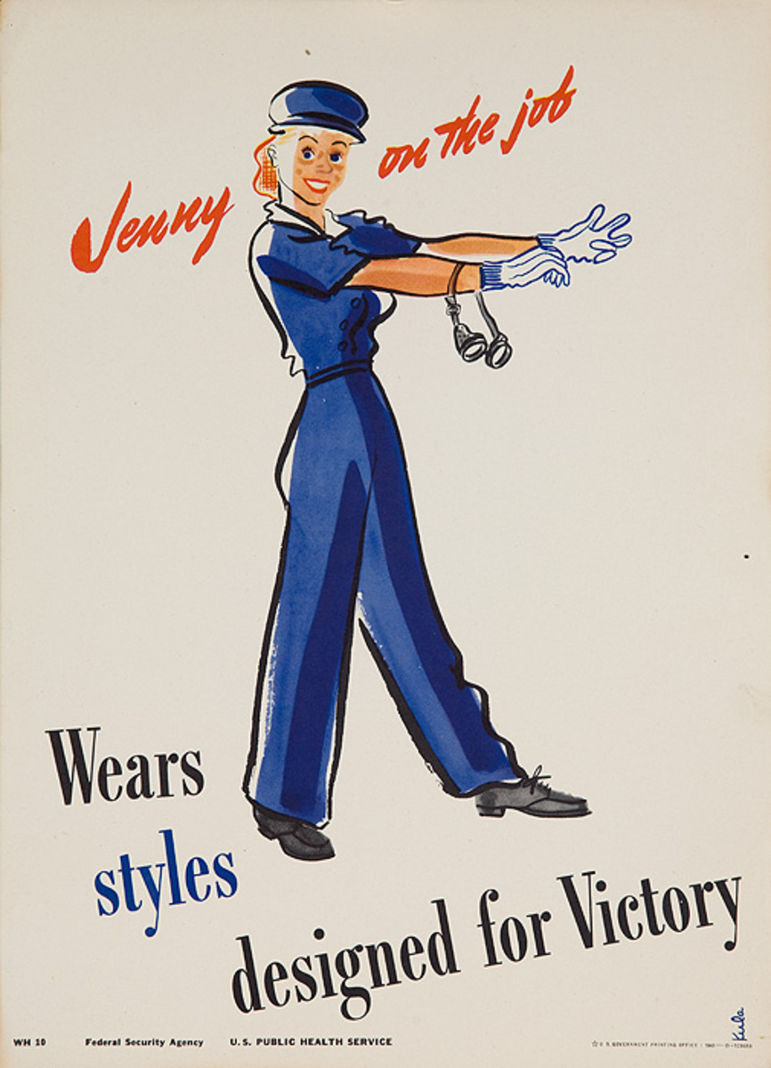 Jenny On the Job Wears Styles Designed for Victory Original American Women's Cause Home-front Poster