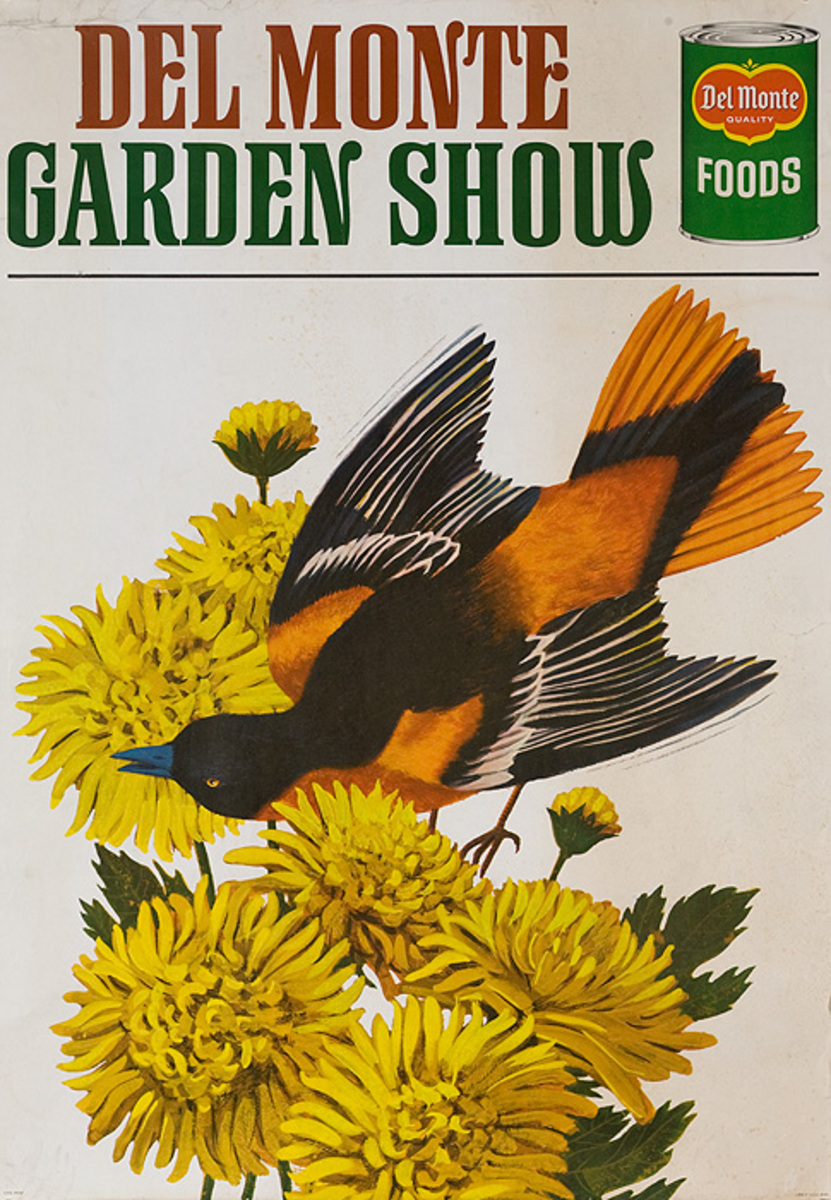 Del Monte Garden Show Original American Advertising Poster bird