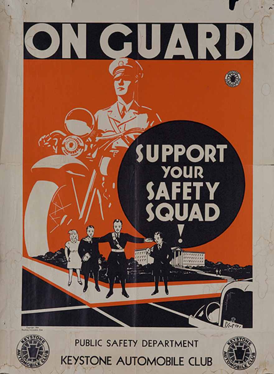 On Guard Support Your Safety Squad Keystone Auto Club Original Civics Poster