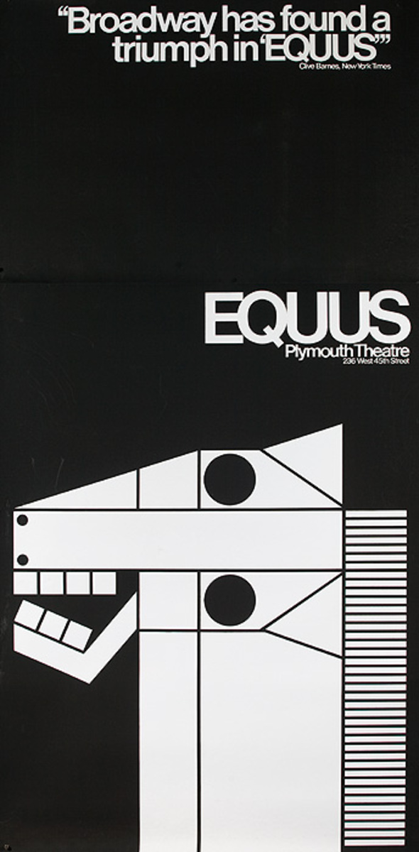 Equus Original American 3 Sheet Broadway Theater Poster
