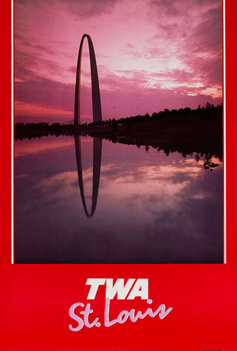 TWA Original Travel Poster St. Louis Arch photo