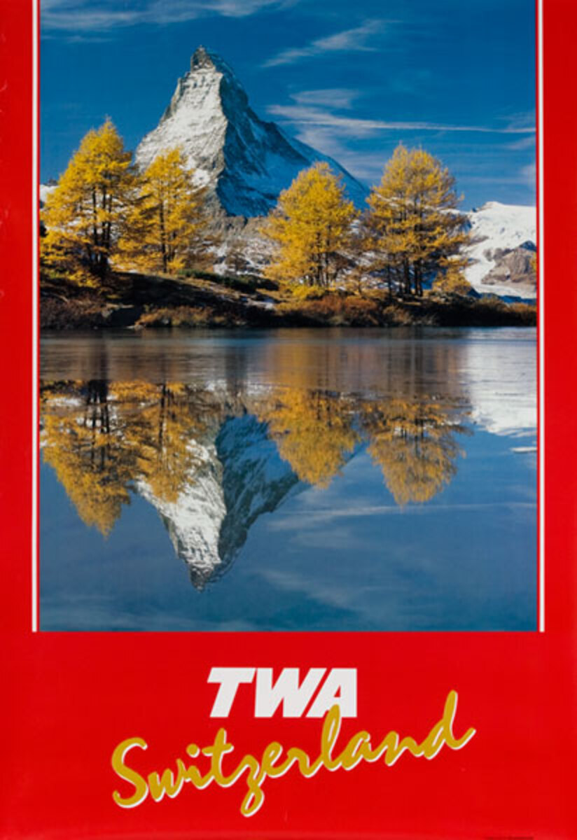 TWA Original Travel Poster Matterhorn photo