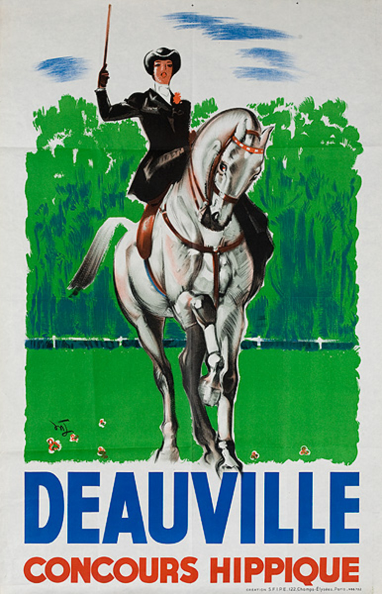 Deauville Concours Hippique Original French Travel Poster