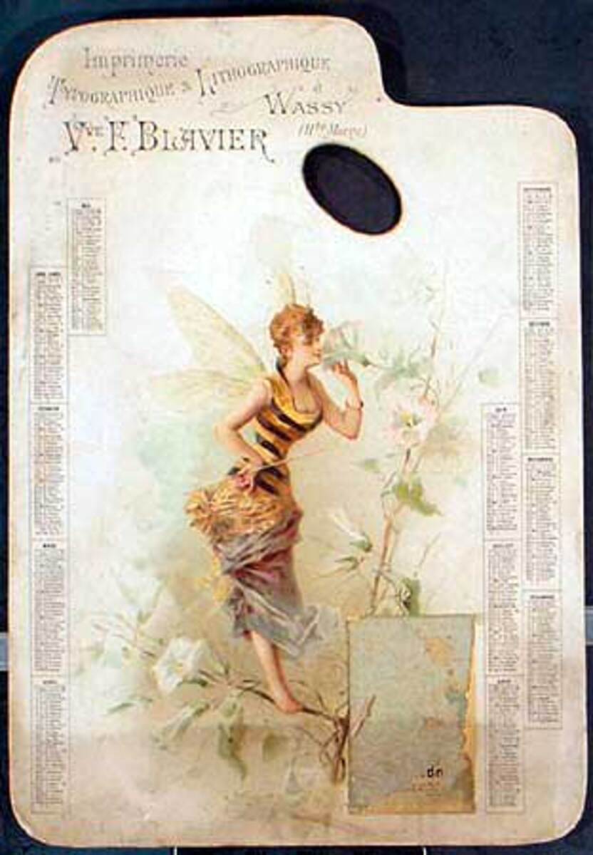 1895 Art Nouveau Printers Sample Original Poster