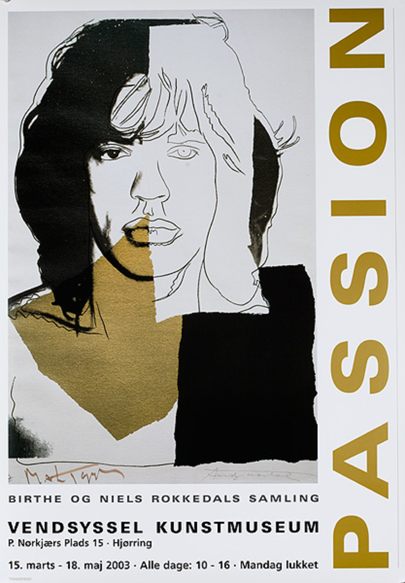 Passion Original Vendsyssel Kunstmuseum Poster Mick Jagger