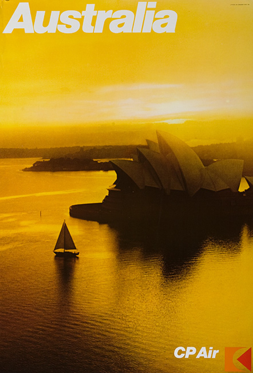 CP Air Australia Sydney Opera House Travel Poster