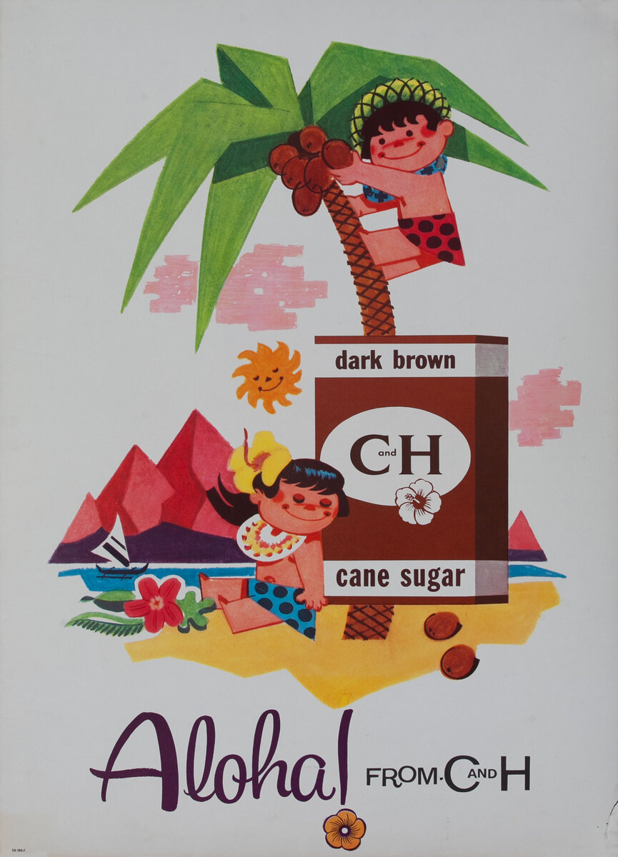 Original Aloha From C&H Advertising Poster Dark Brown Sugar