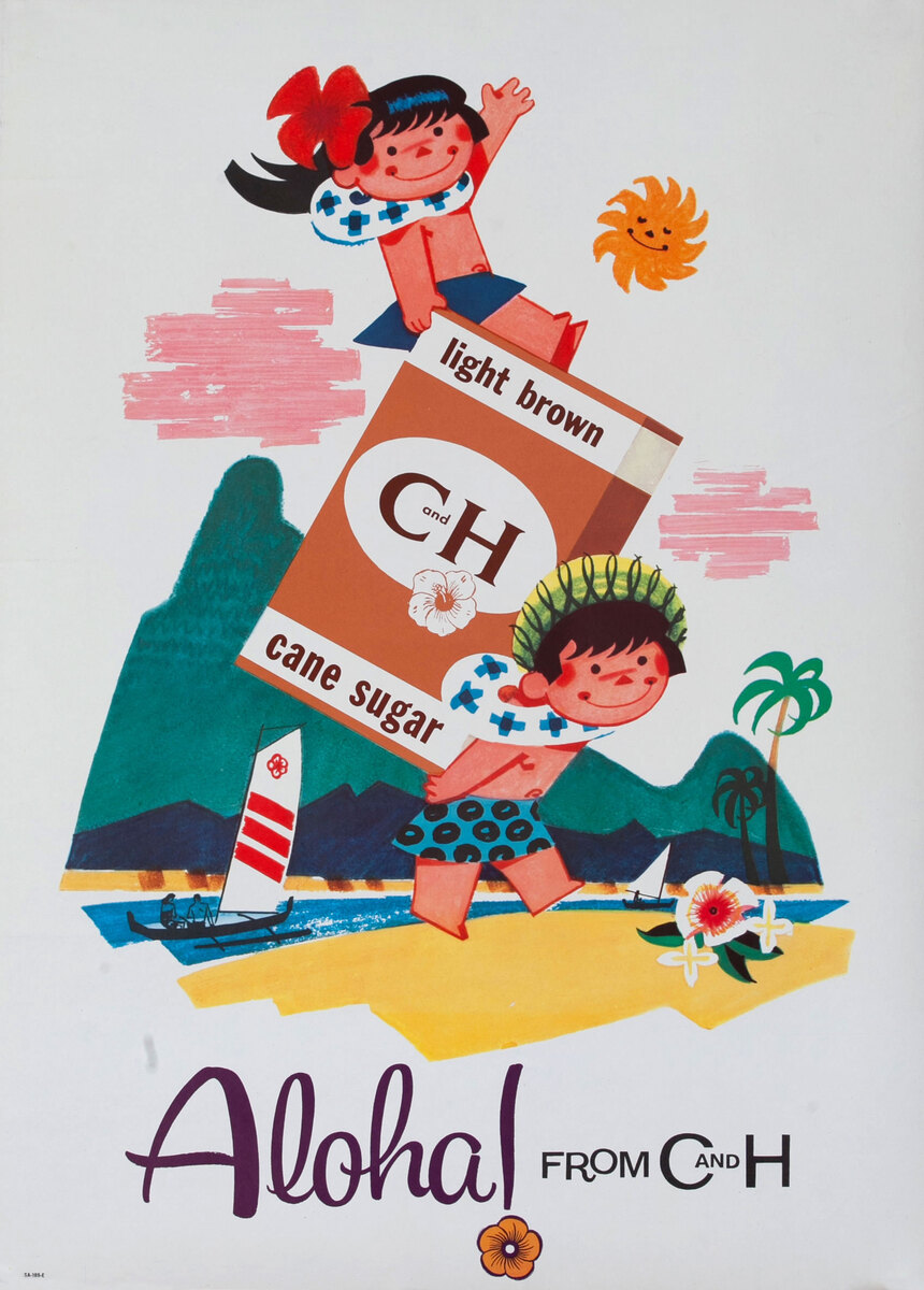 Original Aloha From C&H Advertising Poster Light Brown Sugar