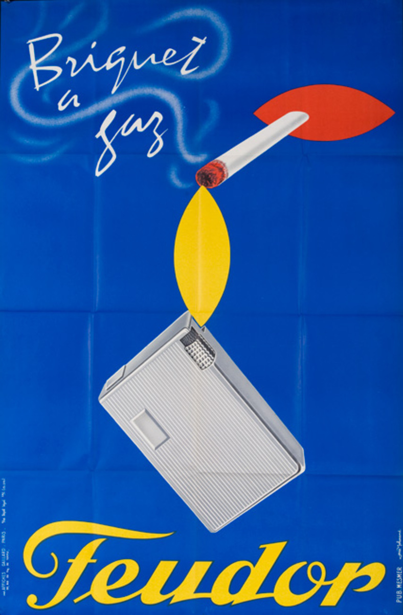 Briques a Gaz Original French Feudor Lighter Poster
