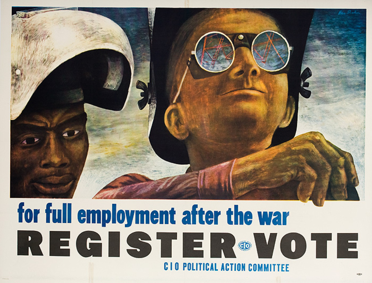 For Full Employment After the War Register Vote