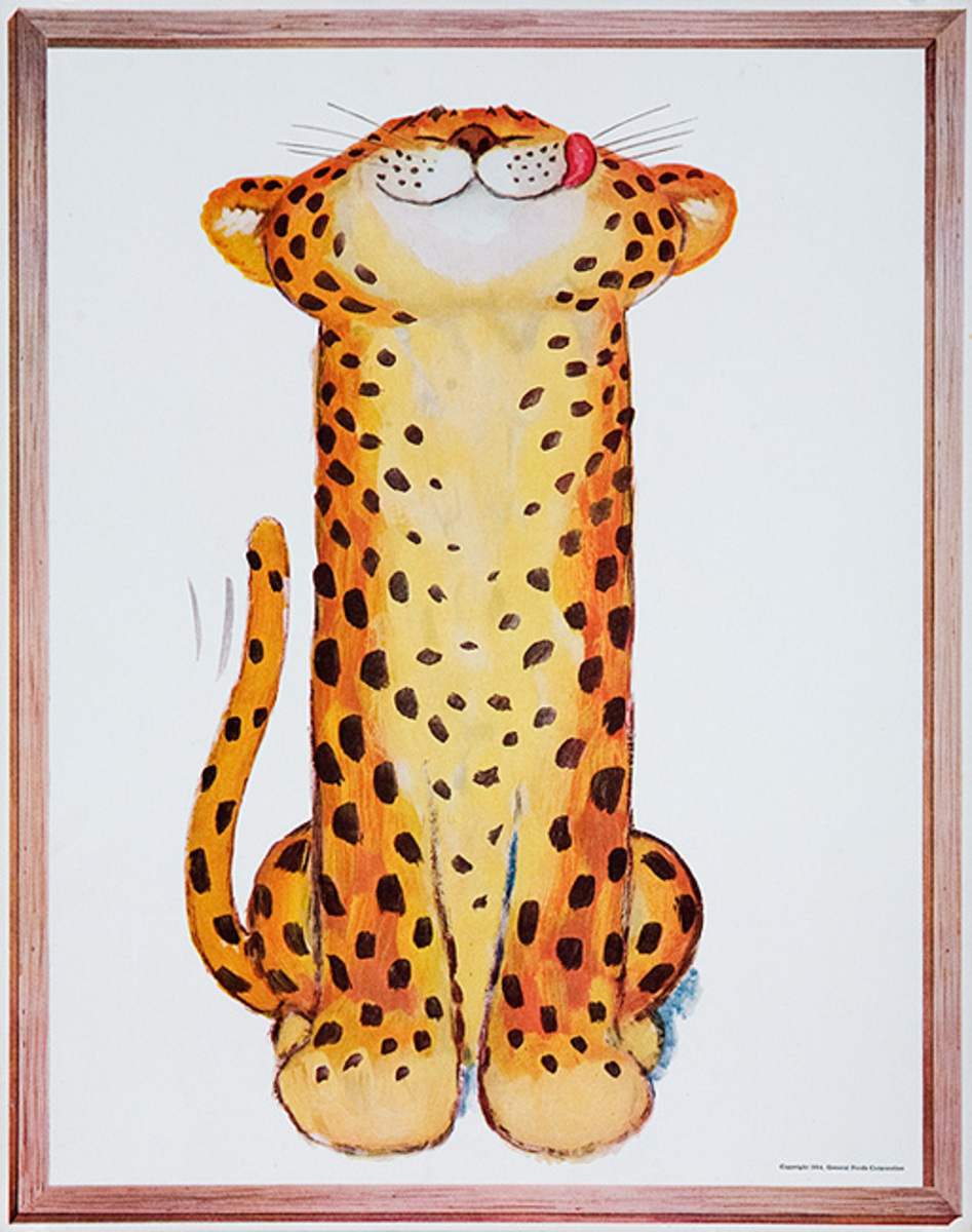 Original Jello Advertising Poster Leopard