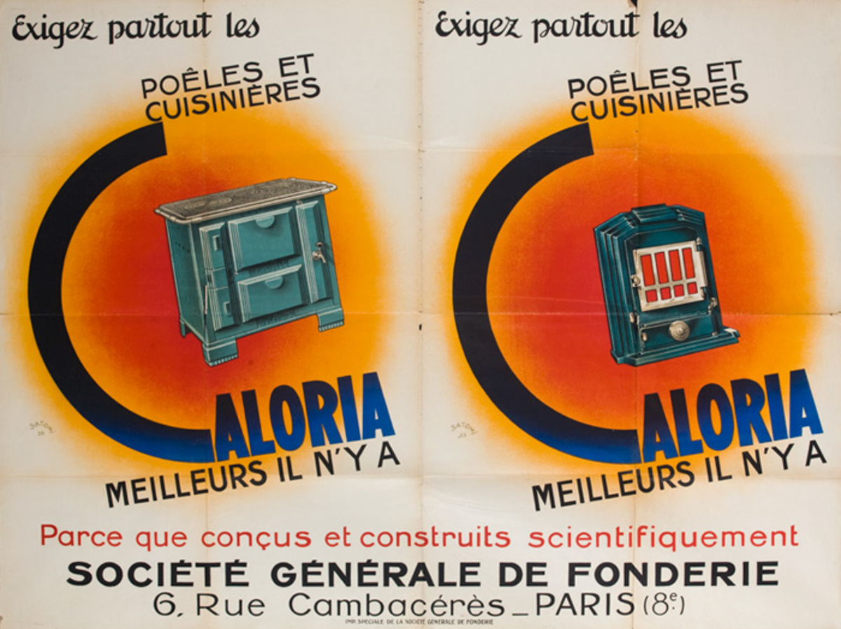 Caloria Stoves Original French Advertising Poster