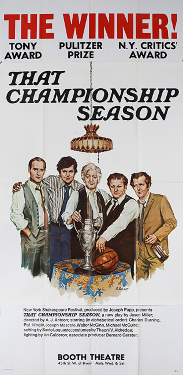 That Championship Season Original American Theater Poster Booth Theater