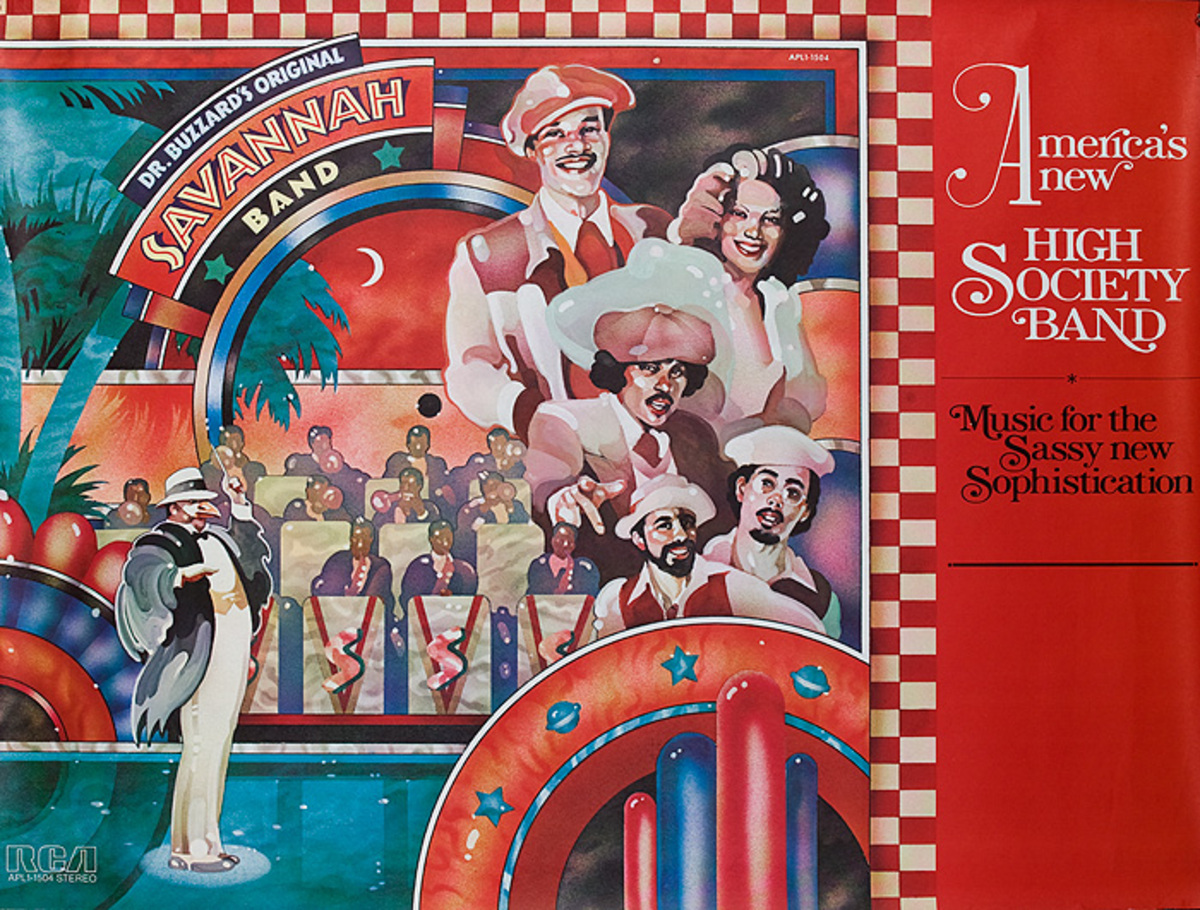 RCA Records Dr. Buzzard's Original Savannah Band Original American Advertising Poster