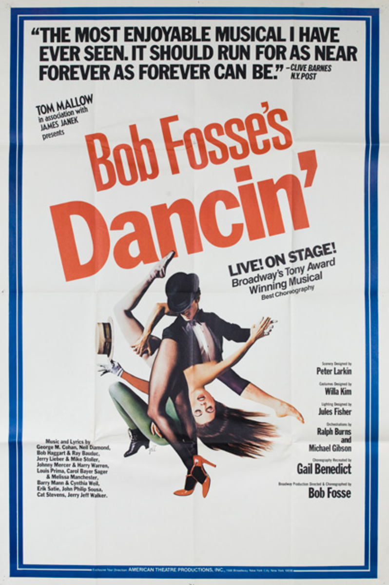 Bob Fosse's Dancin' Original American Theater Poster