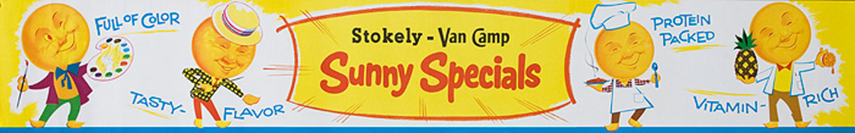 Van Camp Sunny Specials Original American Orange Advertising Poster