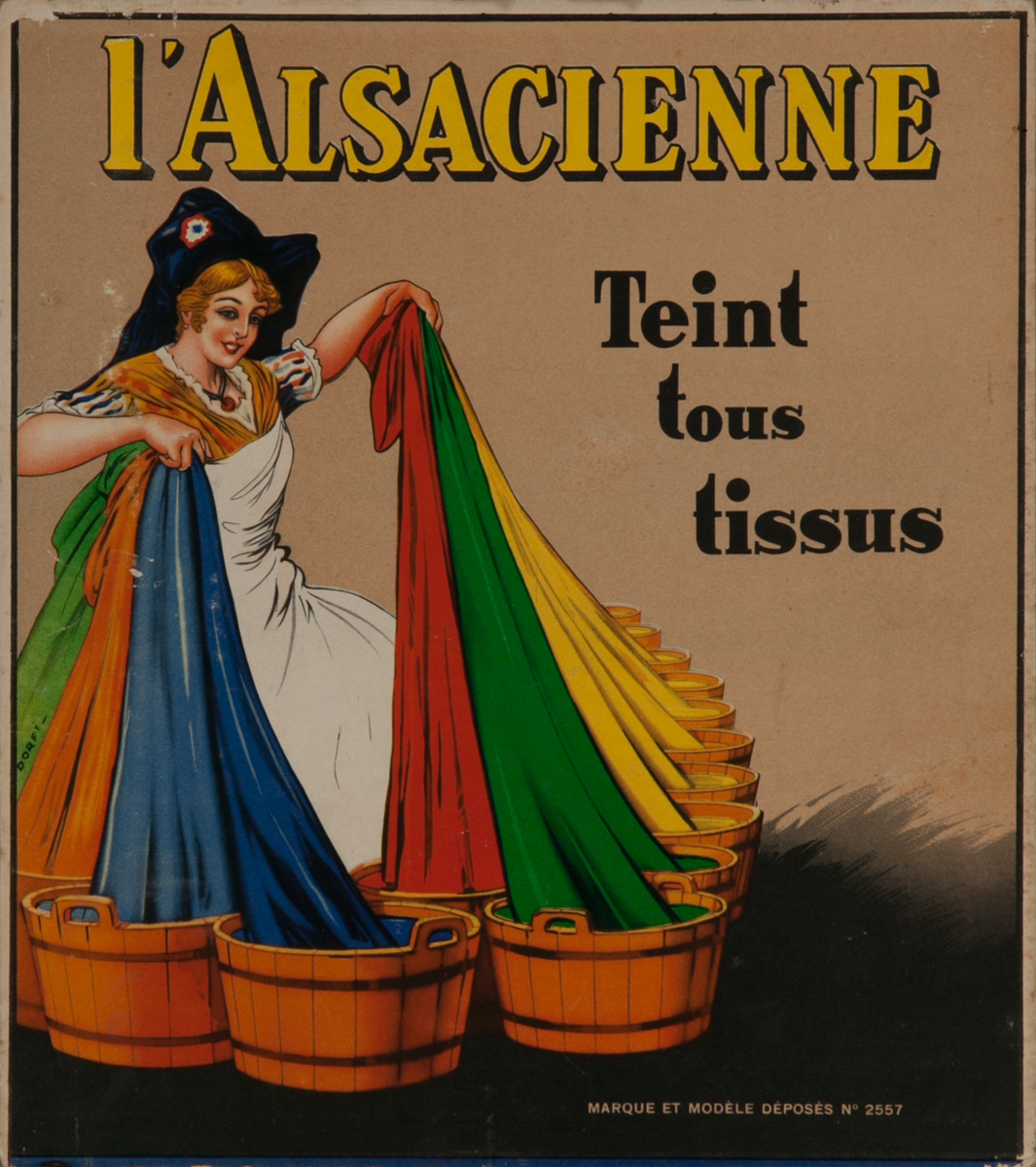 L'Alsacienne Carton Original Vintage Advertising Poster