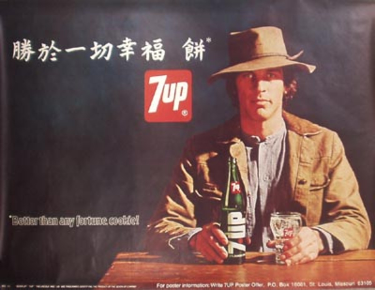 Original 7 Up Advertising Poster Better Than Any Fortune Cookie