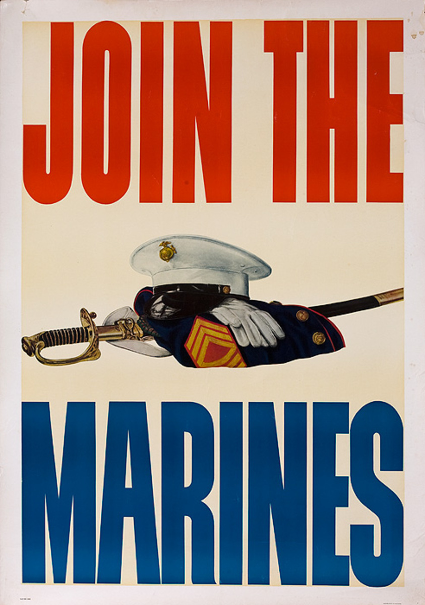 Join the Marines Original Korean War Recruiting Poster