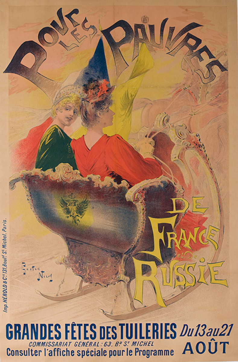 For the Poor of France and Russie Original French Advertising Poster