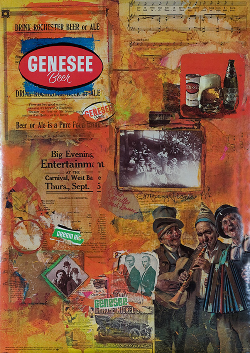 Genesee Beer Original Advertising Poster music