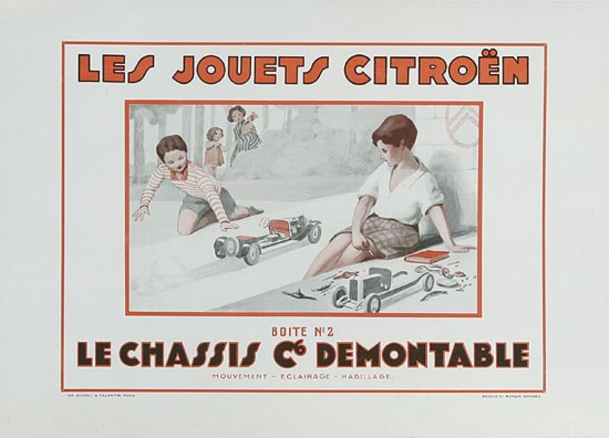 Citroen Car Toys Original Vintage Advertising Poster 