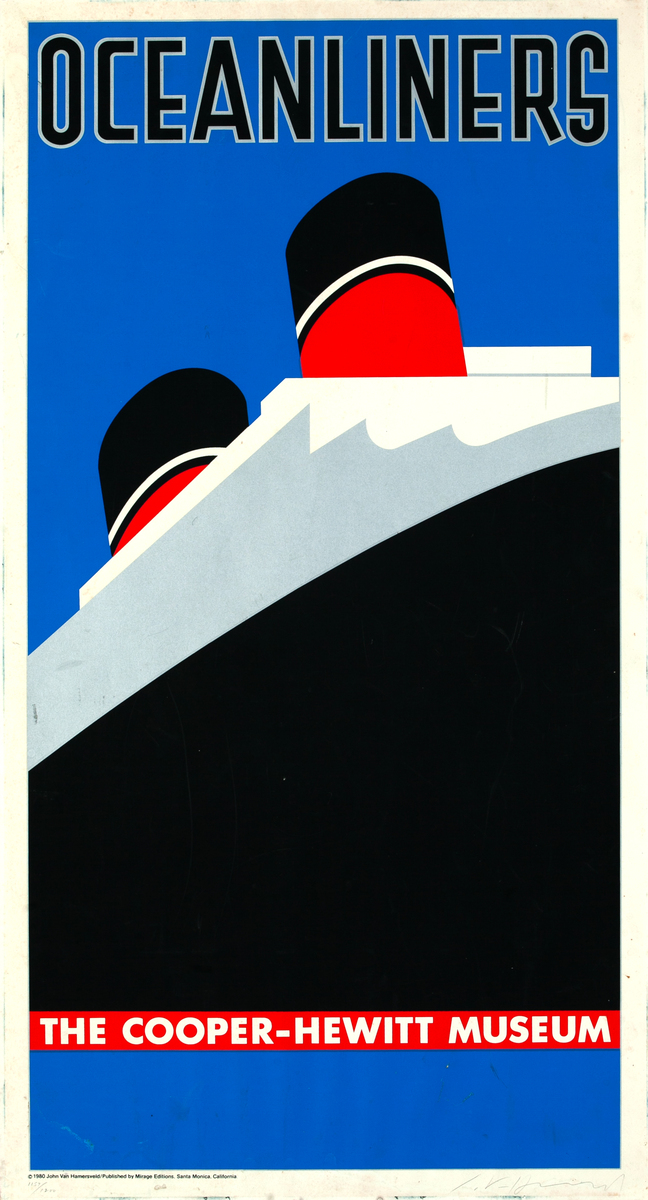 Ocean Liners The Cooper-Hewitt Museum Original Museum Exhibit Poster