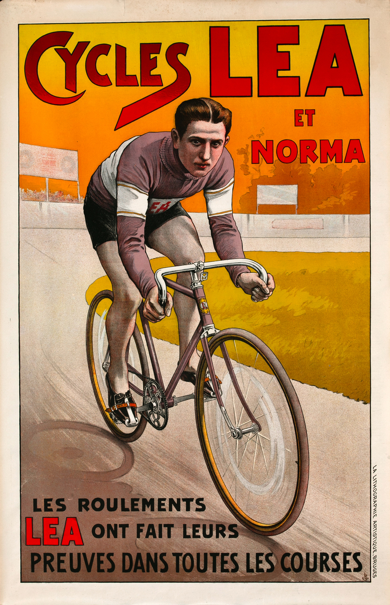 Cycles Lea Original Vintage Advertising Poster 