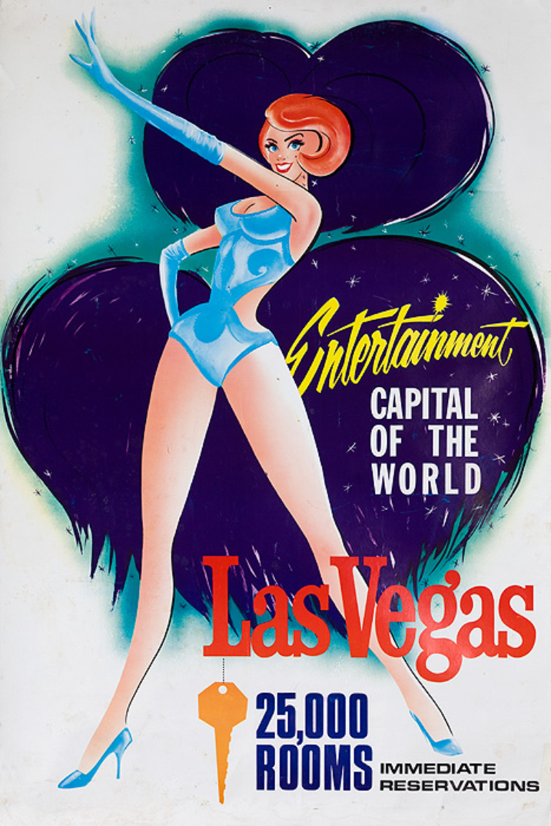 Las Vegas Entertainment Capitol of the World Original American Travel Poster