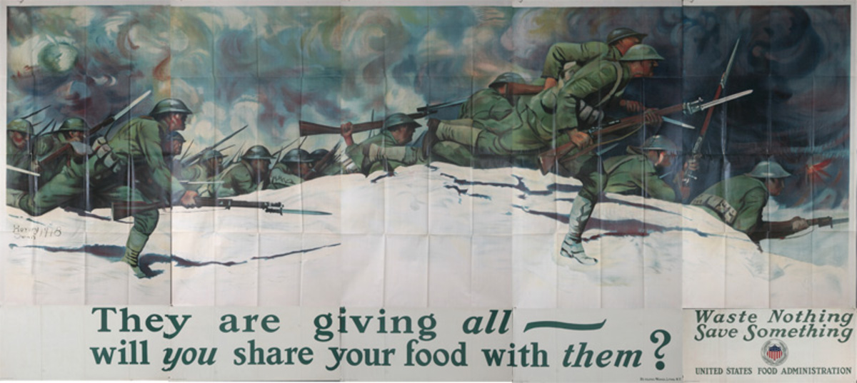 They are Giving All, Will You Share Your Food Original American WWI Home Front Poster