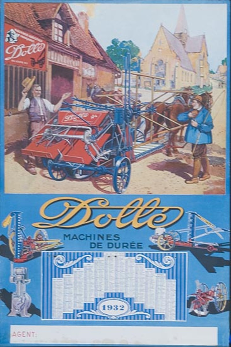 Original French Dolle Tractor Advertising Poster