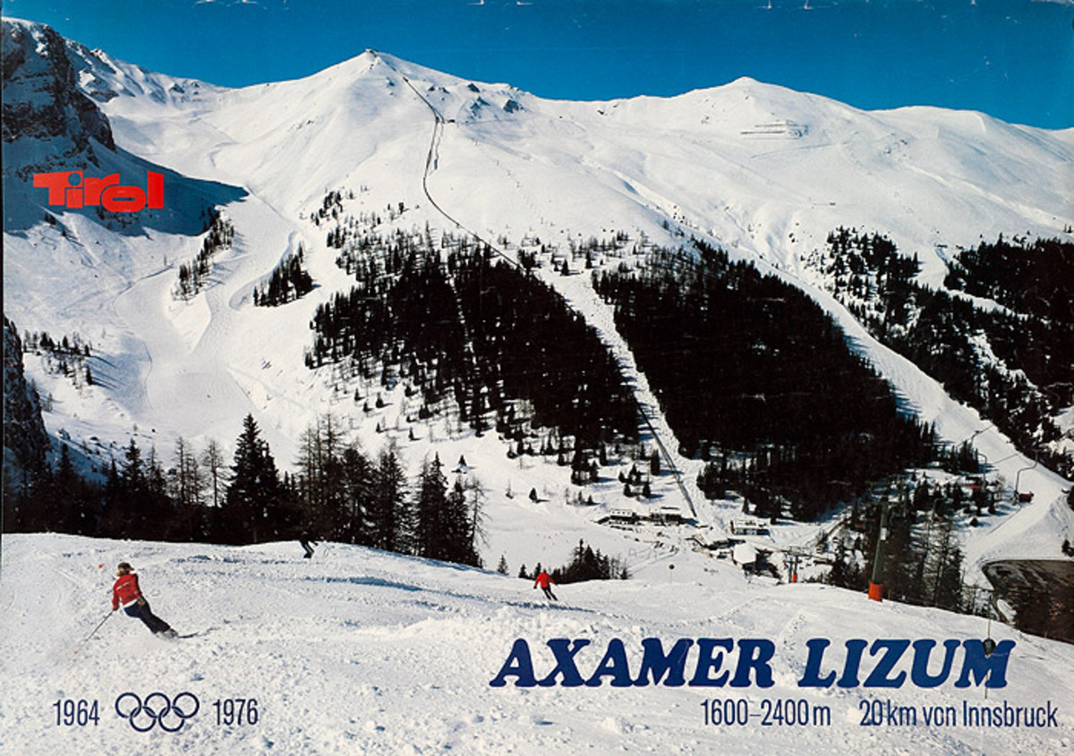 Axamer Lizum Original Austrian Ski Travel Poster