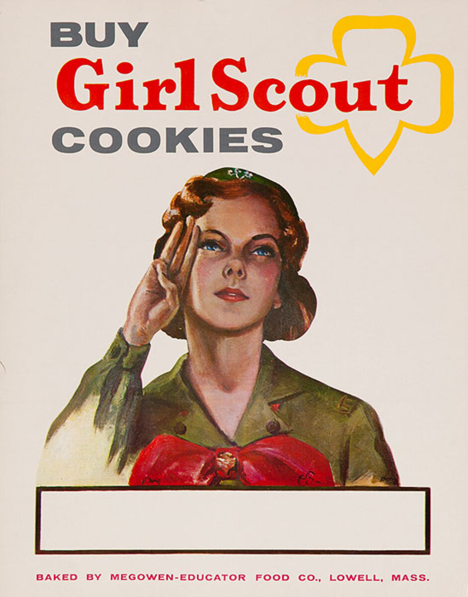 Buy Girl Scout Cookies Original American Advertising Poster