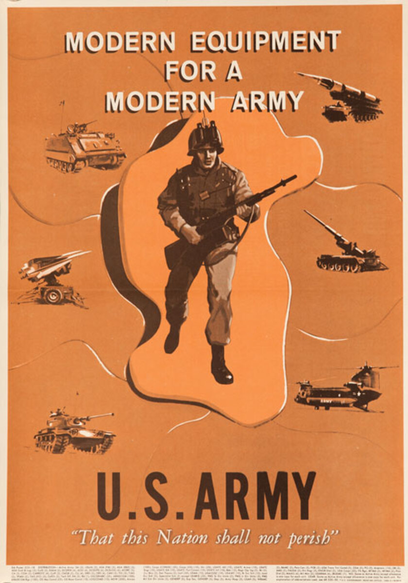 Modern Eqipment for a Modern Army Original Recruiting Poster