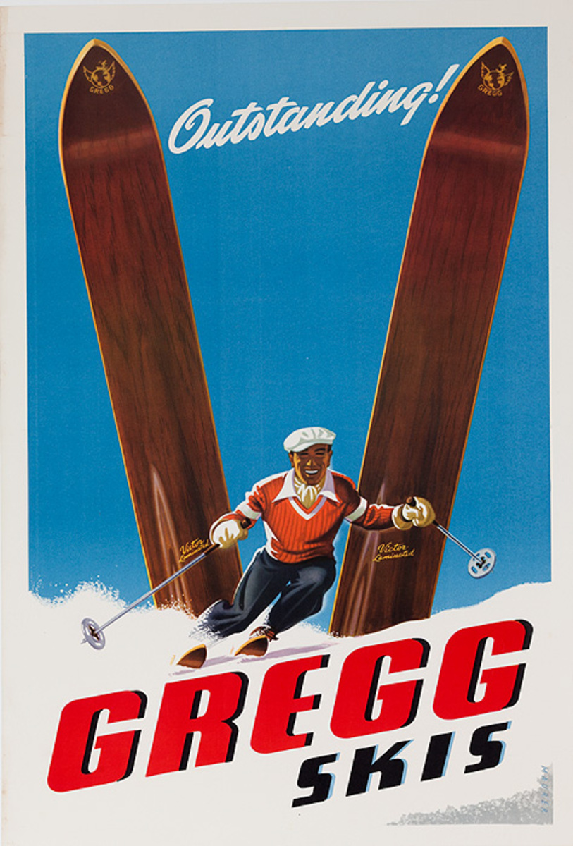 Outstanding Gregg Skis Original American Ski Poster