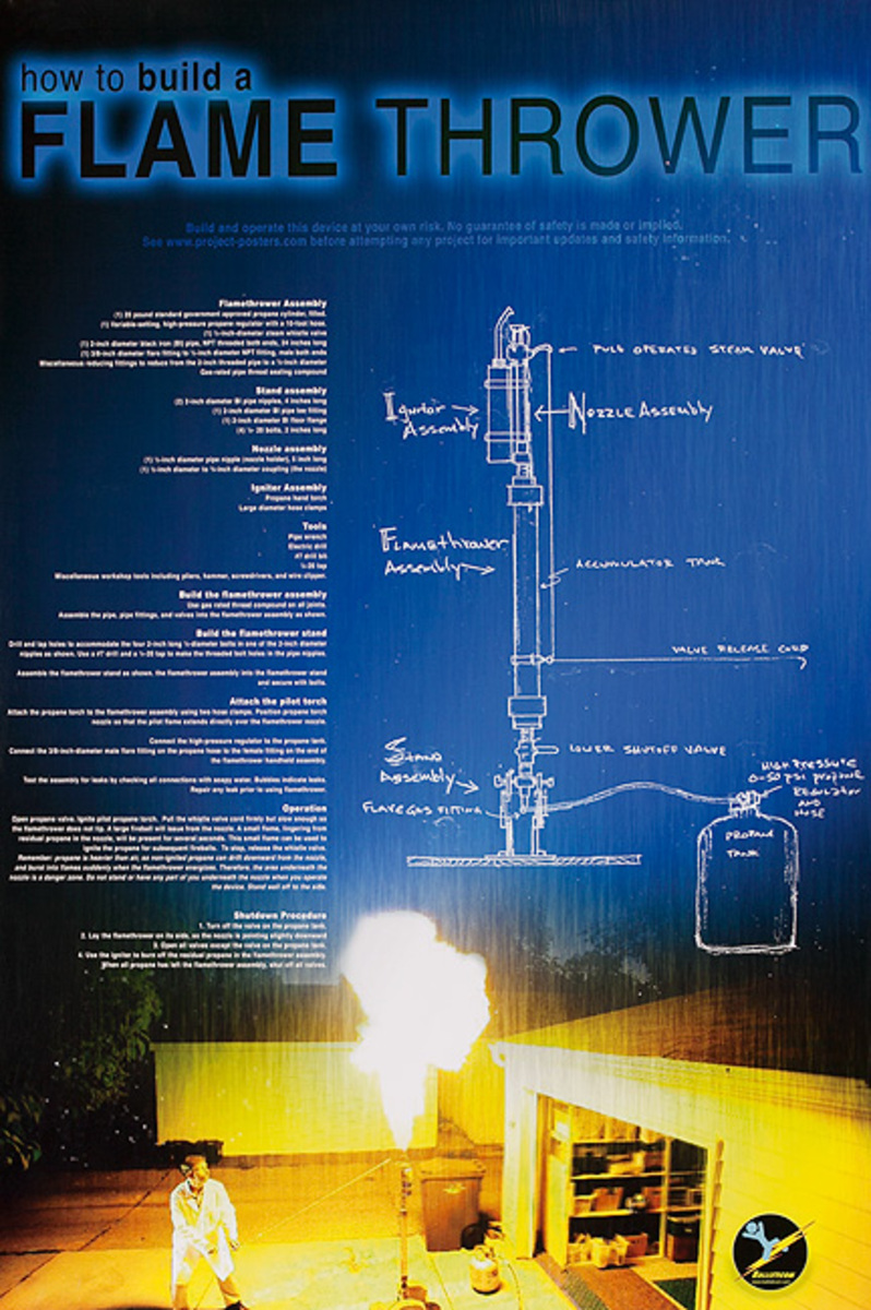 How to Build a Flame Thrower Original American Poster