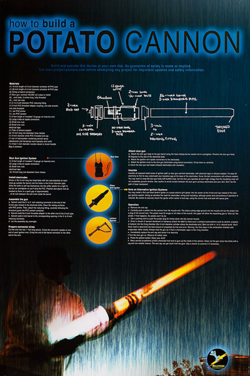 How to Build a Potato Cannon Original American Poster