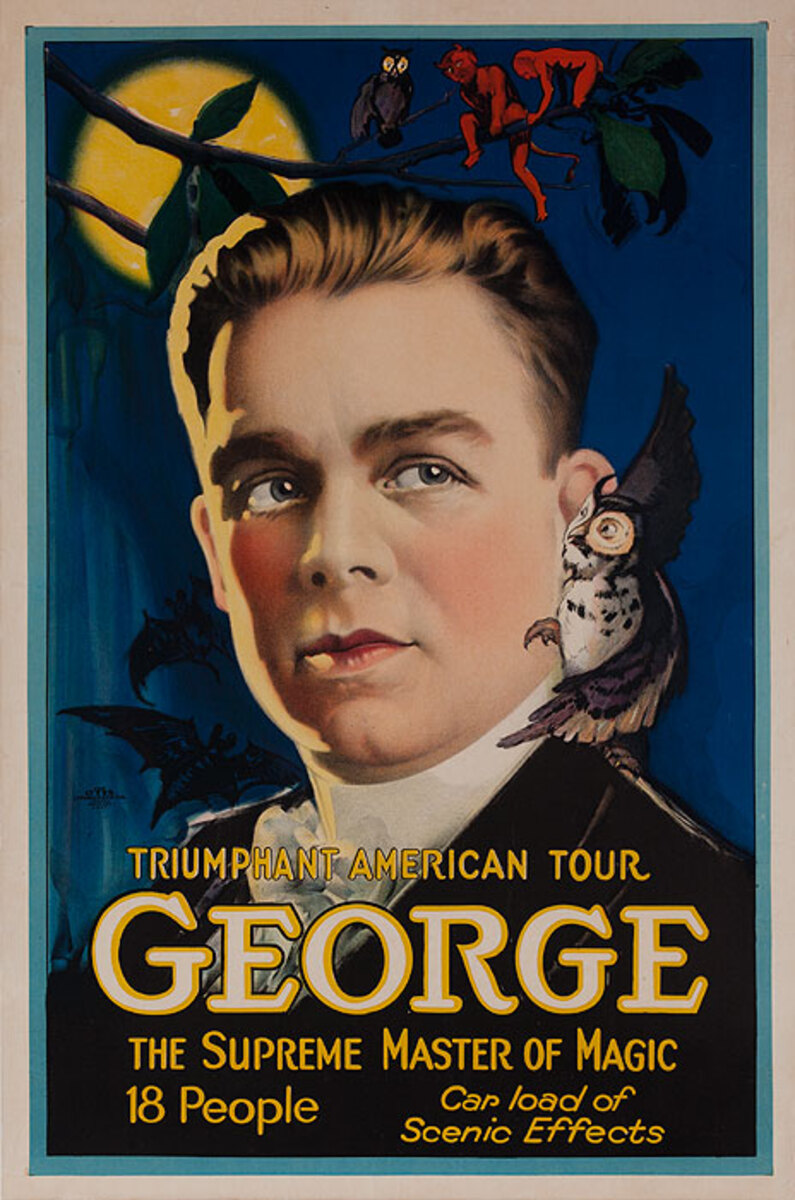 Triumphant American Tour George Original Magic Poster Moonlight Portrait
